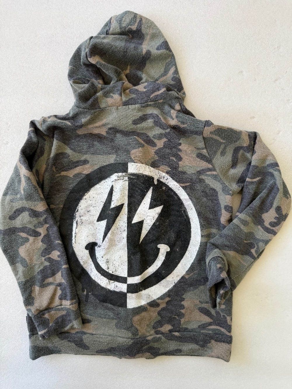 Pixie Lane Camo Smiley Hoodie